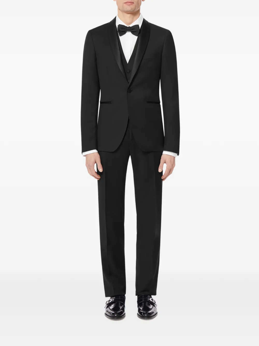 Tagliatore satin-lapel tuxedo suit (set of three) Zwart