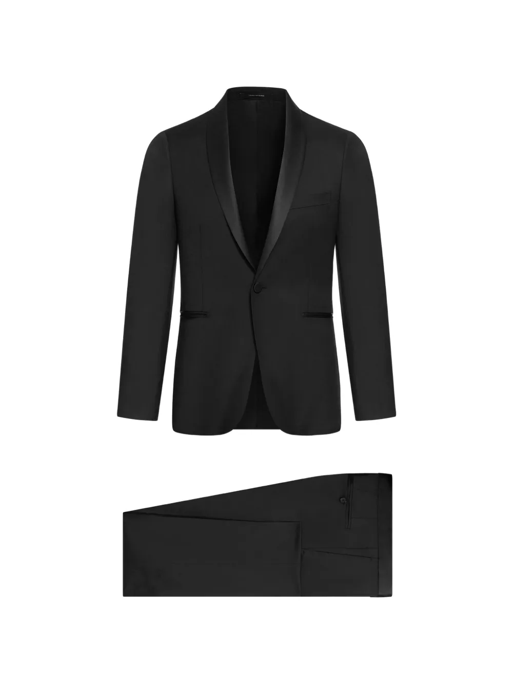 Tagliatore satin-lapel tuxedo suit (set of three) - Nero