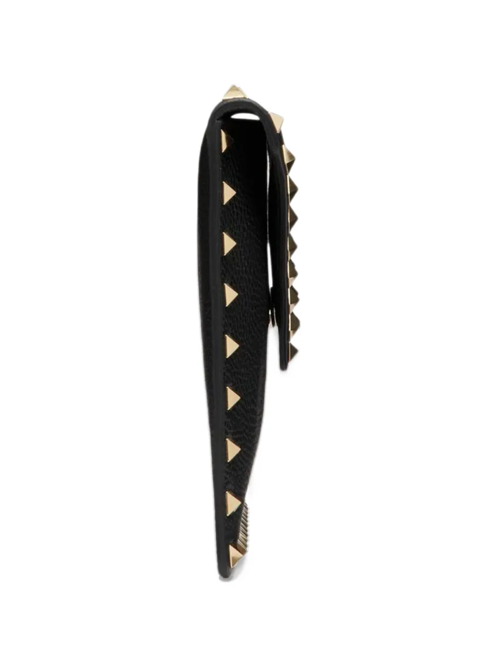 Valentino Garavani Rockstud grainy calfskin pouch Zwart