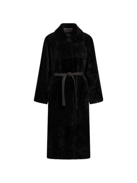Blancha belted shearling coat