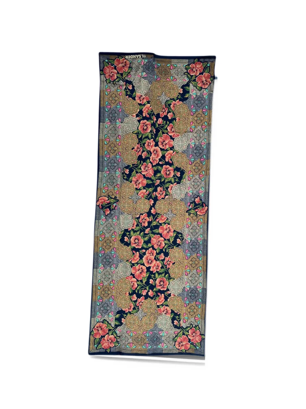 Jil Sander Pre-Owned floral-print scarf - Nero