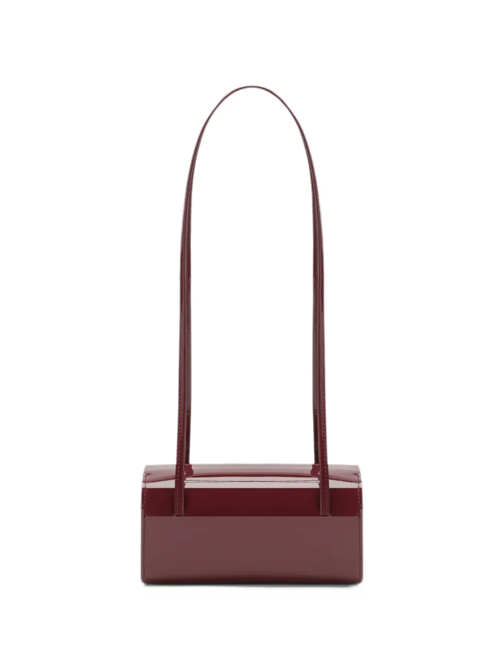 FANE Bra patent-finish shoulder bag - Rosso