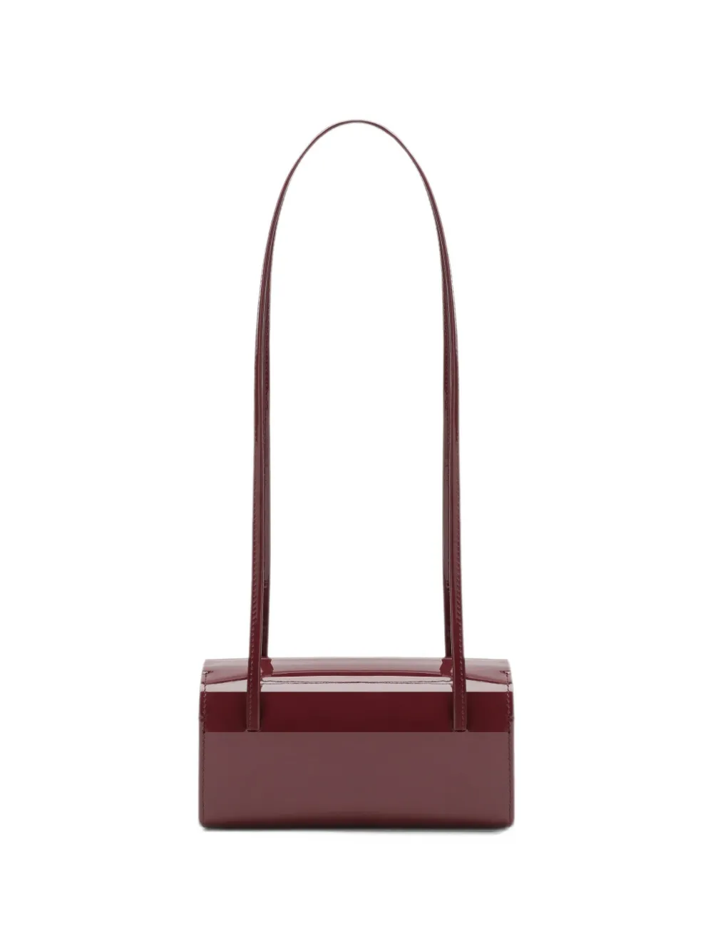 FANE Bra patent-finish shoulder bag - Rosso