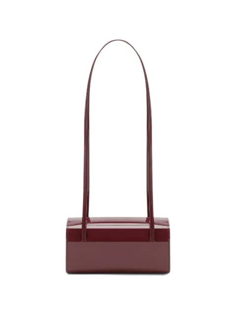 FANE Bra patent-finish shoulder bag