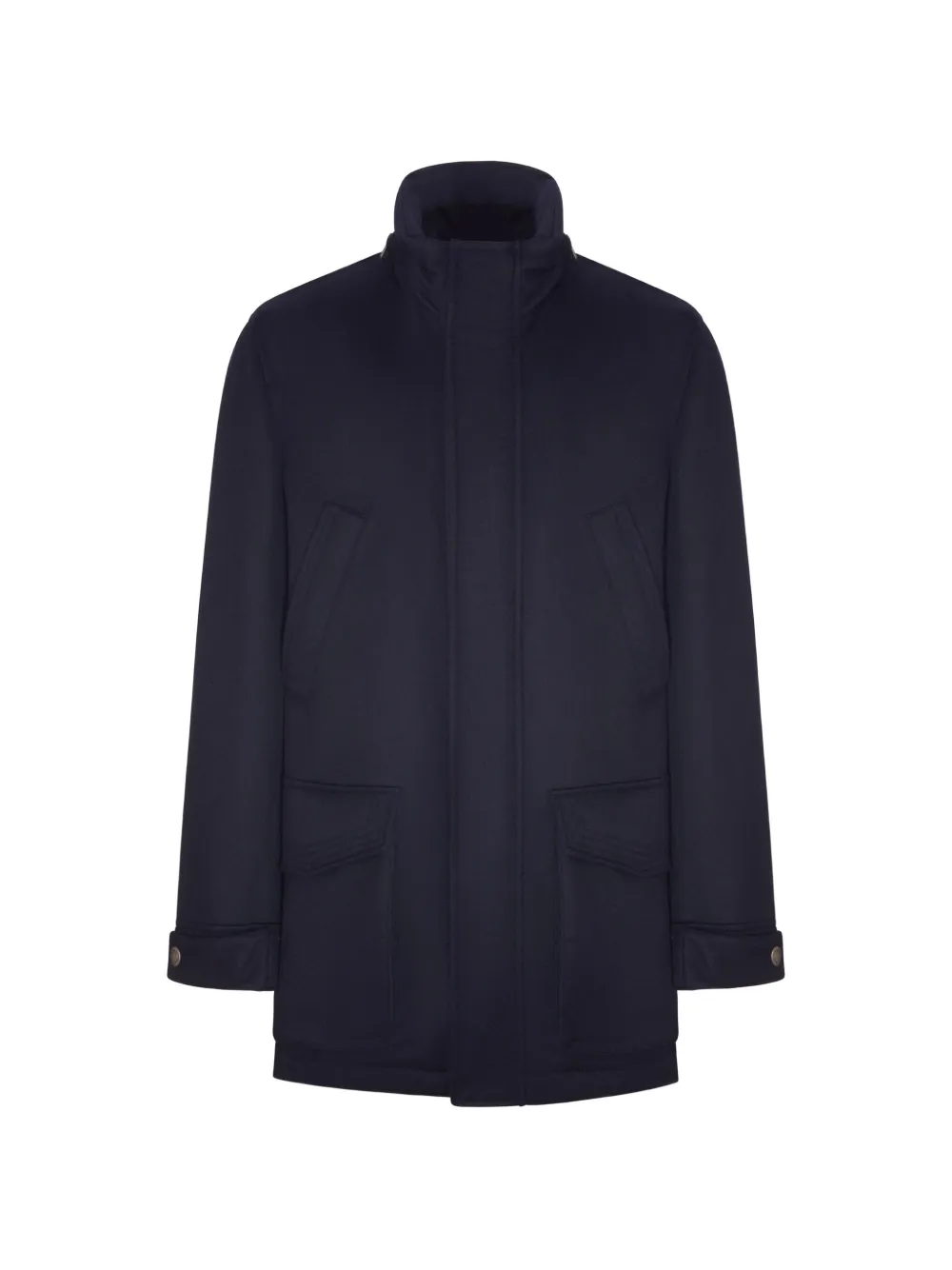 Brunello Cucinelli high-neck field coat Blauw