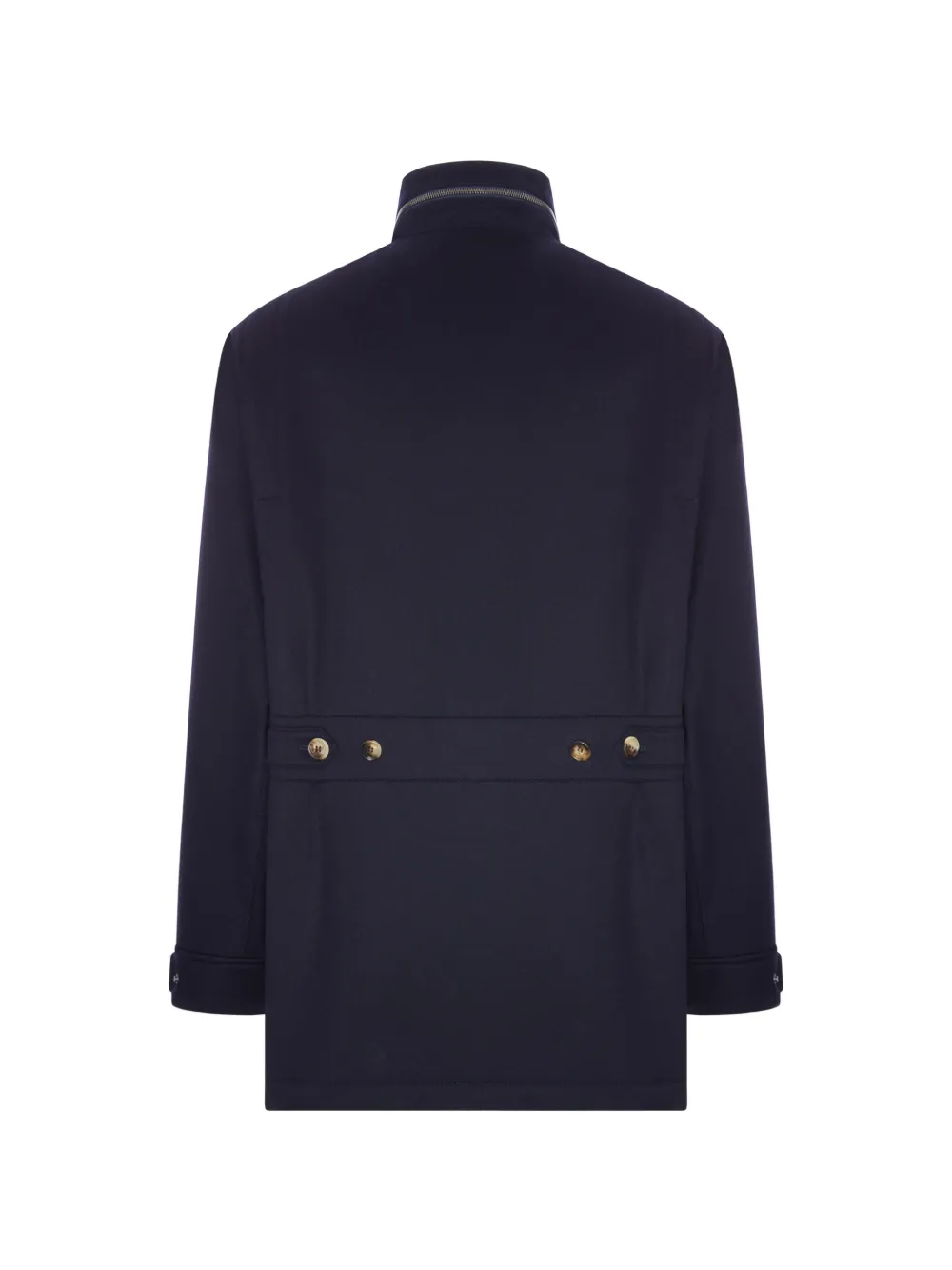 Brunello Cucinelli high-neck field coat Blauw