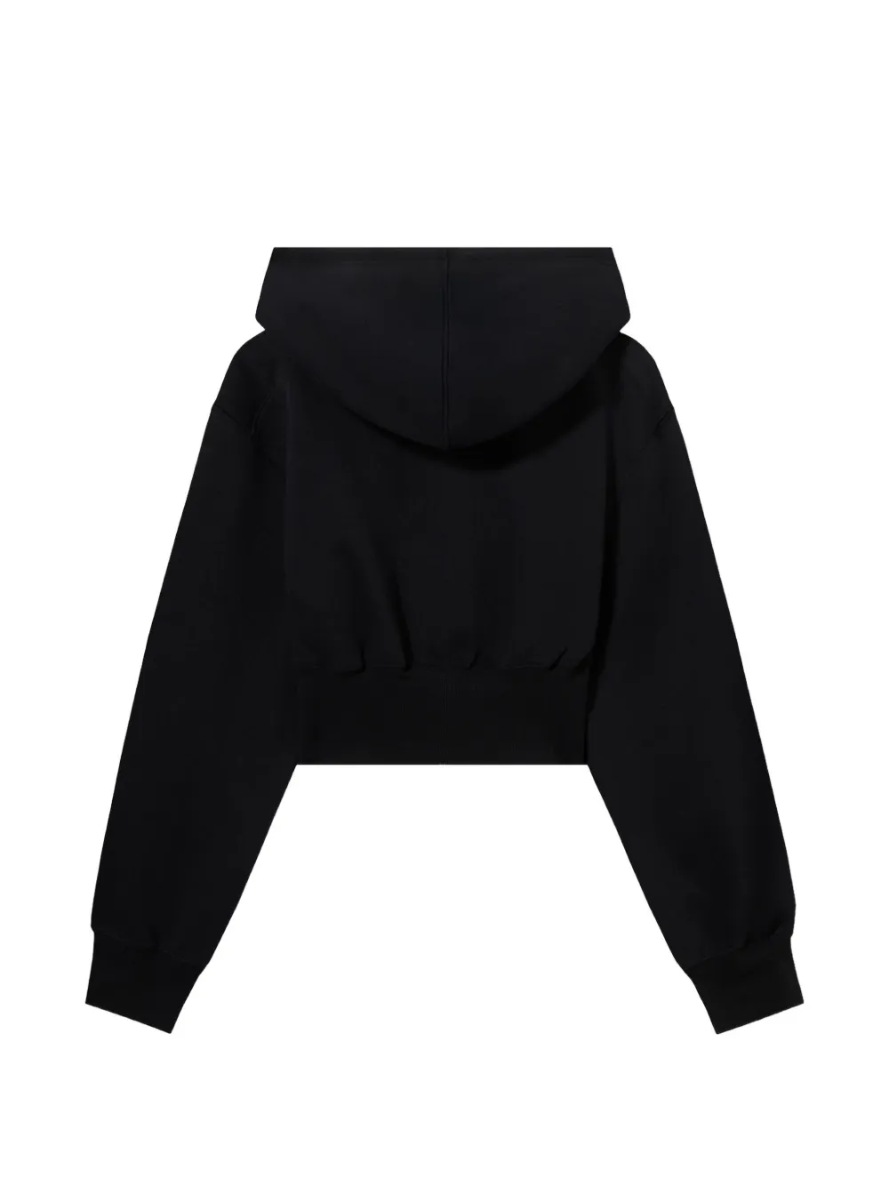 L ab c o Off-White logo-print crop hoodie Zwart