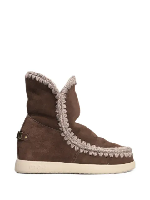 Mou crochet-trim ankle boots