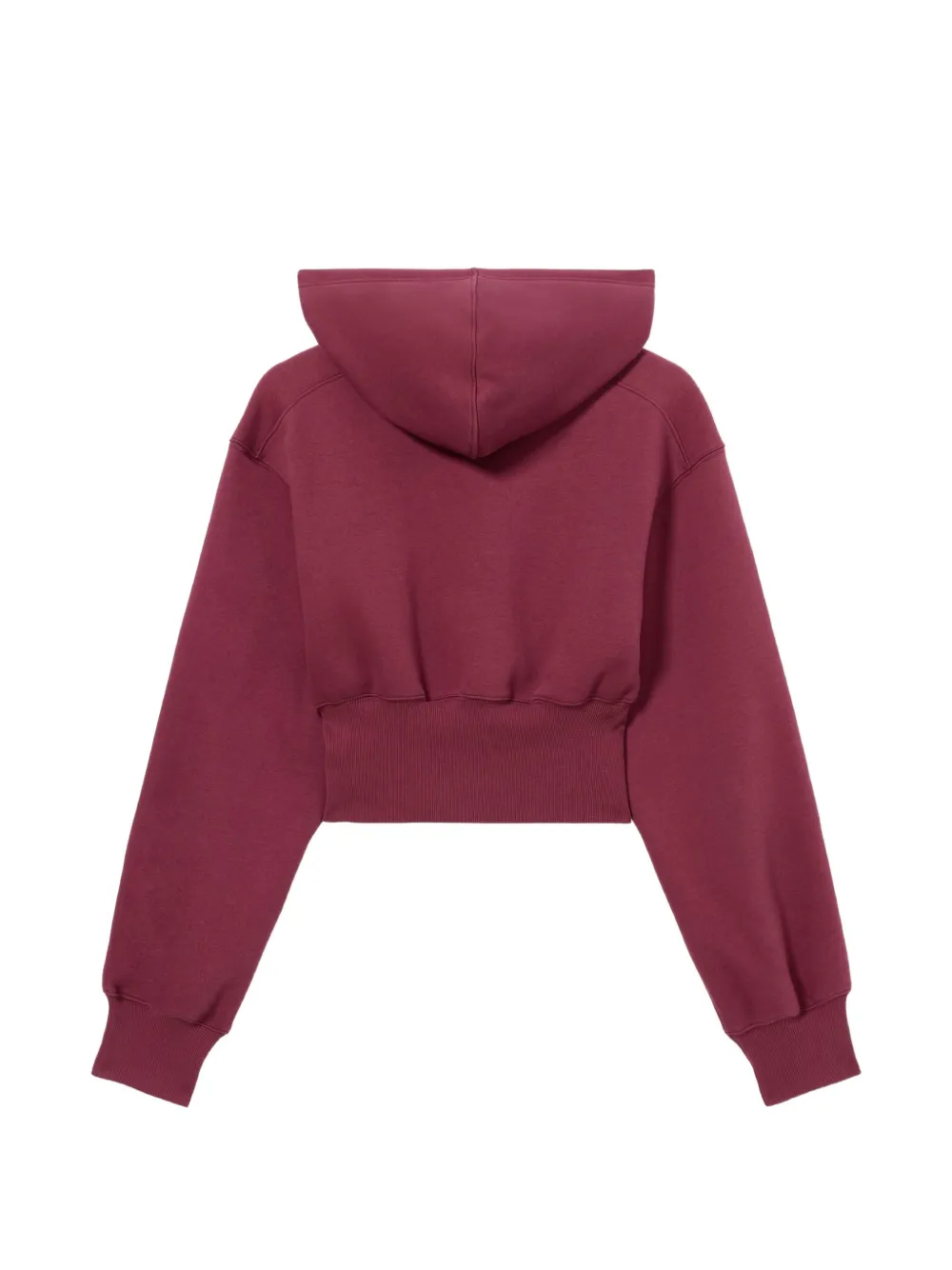 L ab c o Off-White logo-print cropped hoodie Rood