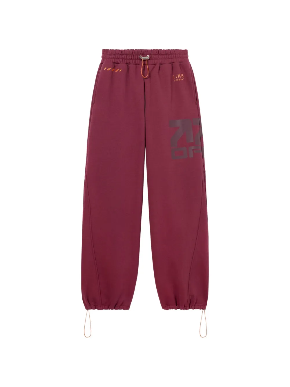 L/ab c/o Off-White Bungee logo-print track pants - Rosso