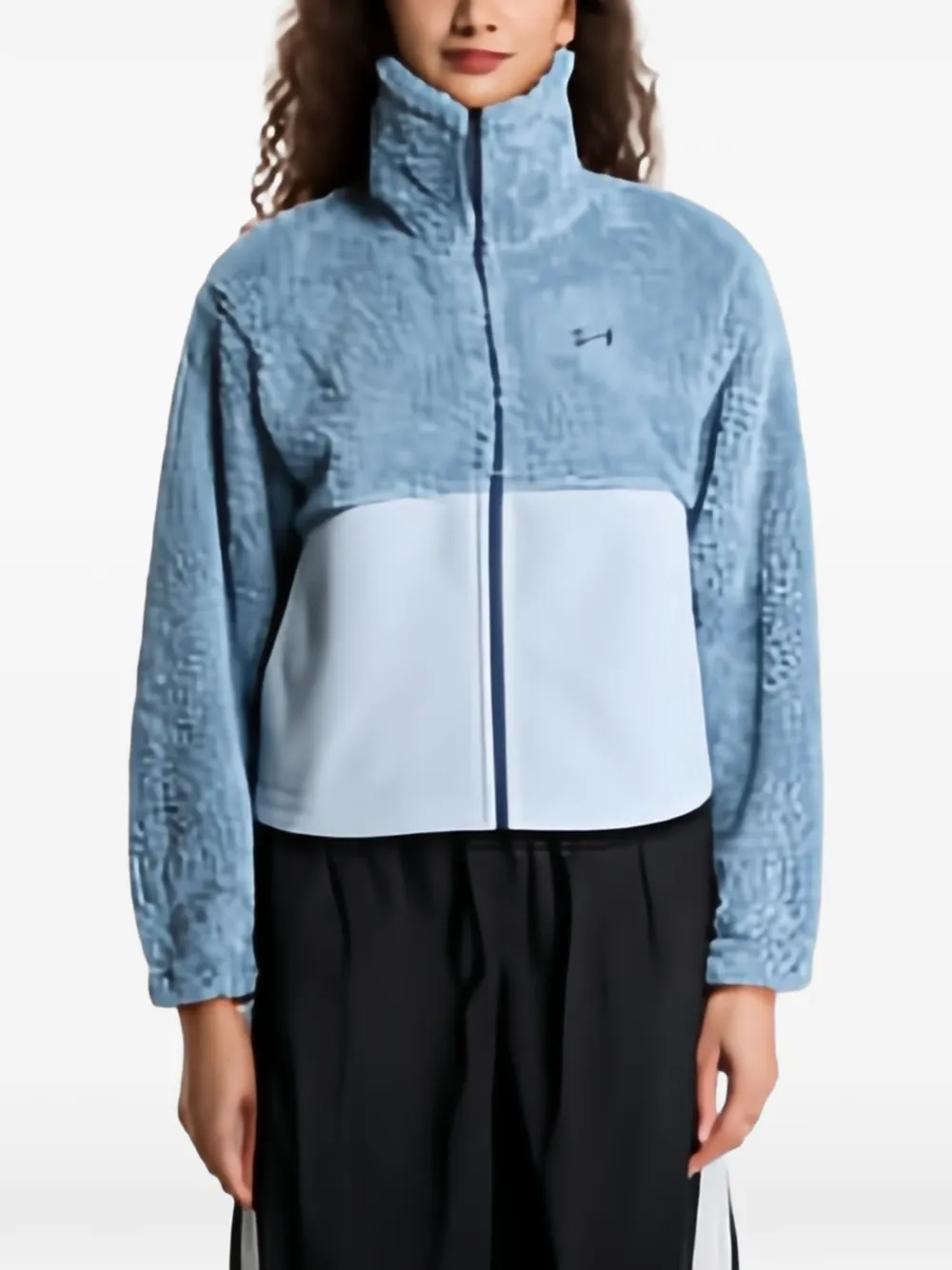 Under Armour Basecamp fleece-texture jacket Blauw