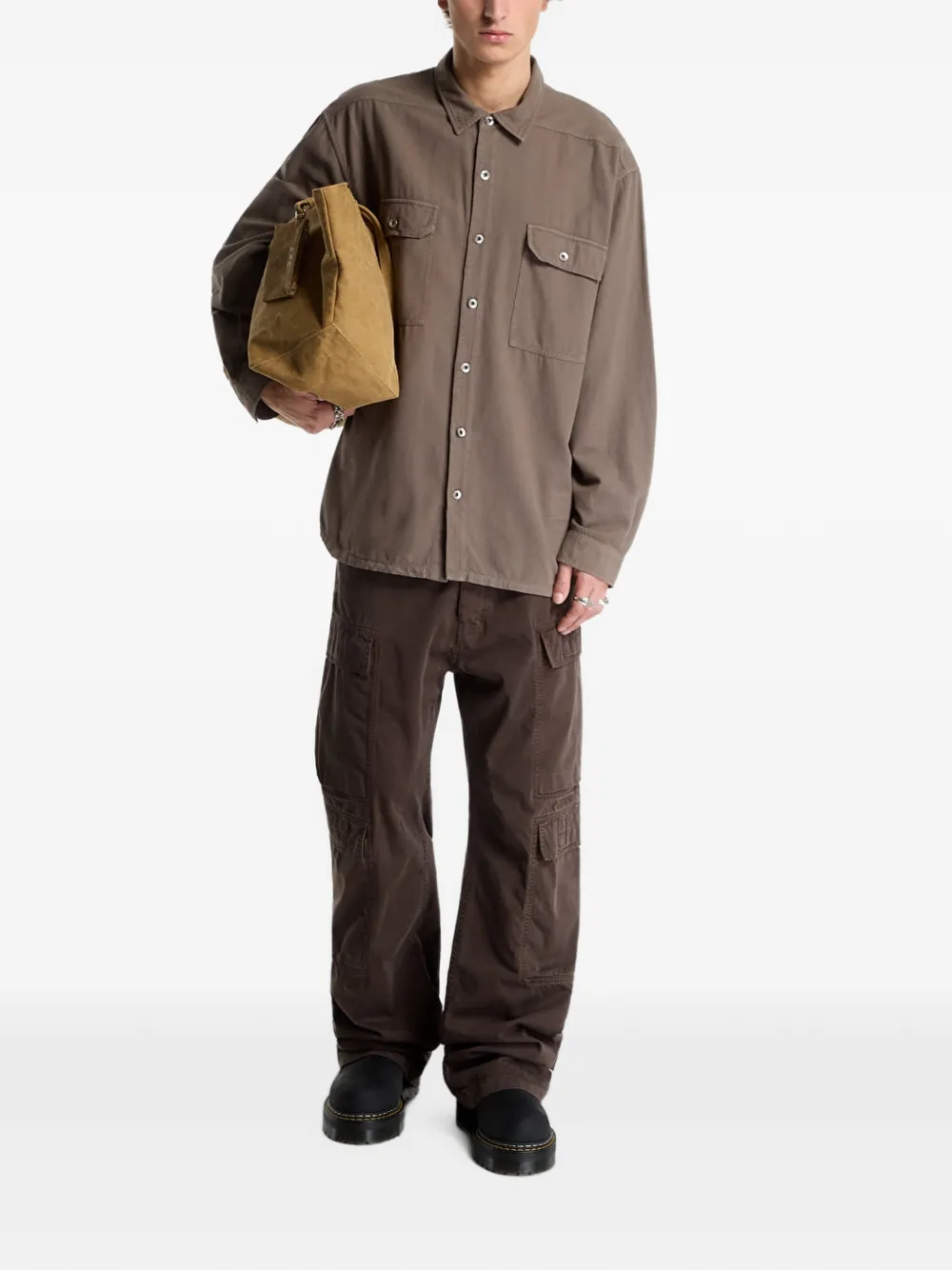 Rick Owens DRKSHDW Jumbo Outershirt shirt Bruin