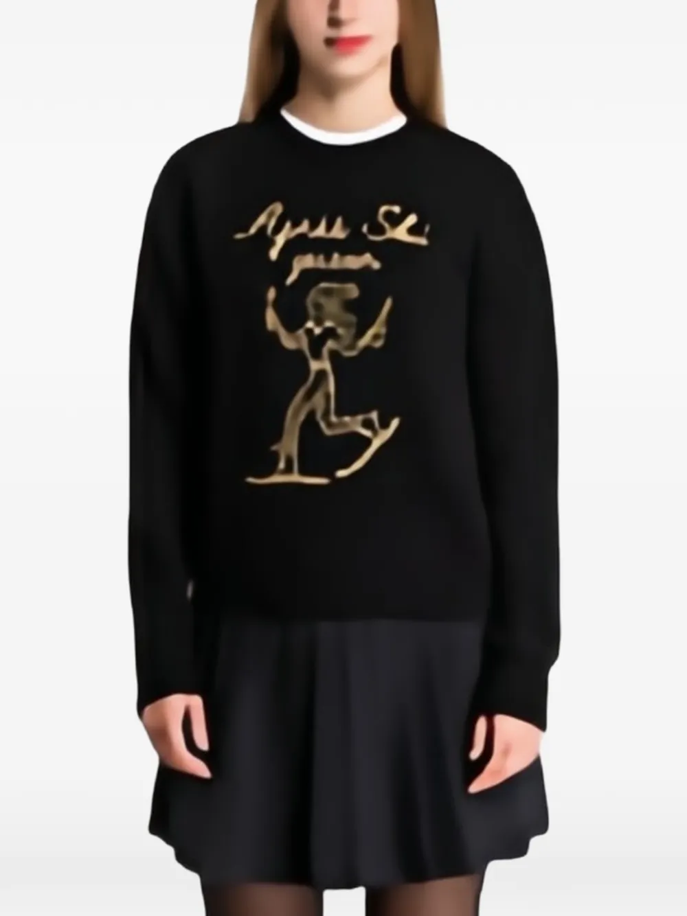 MC2 Saint Barth New Queen embroidered sweater Zwart