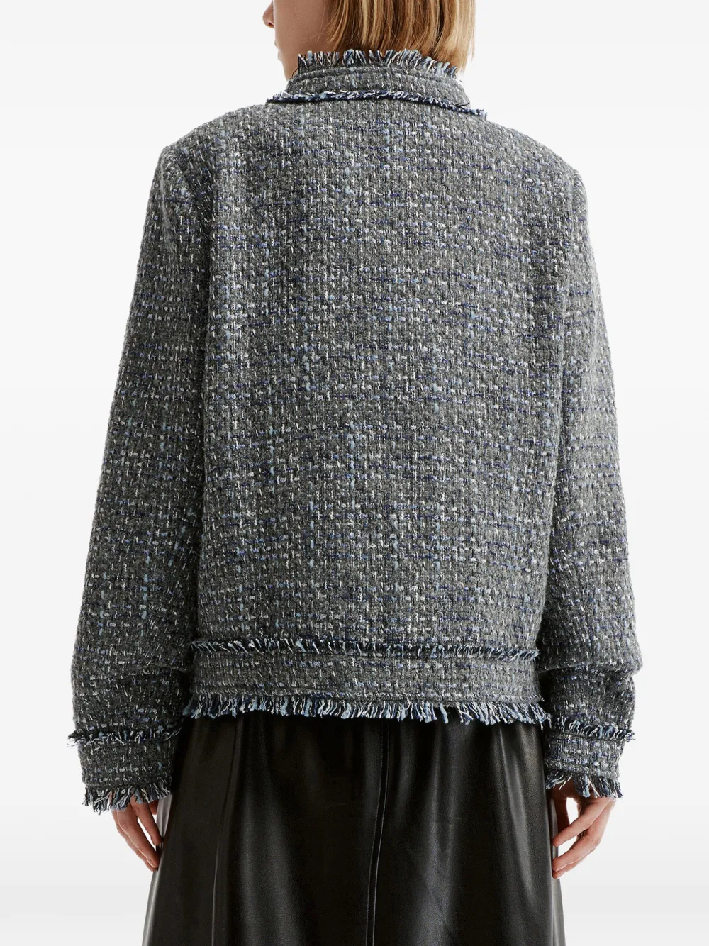 b+ab Jack met franje en tweed-effect Grijs