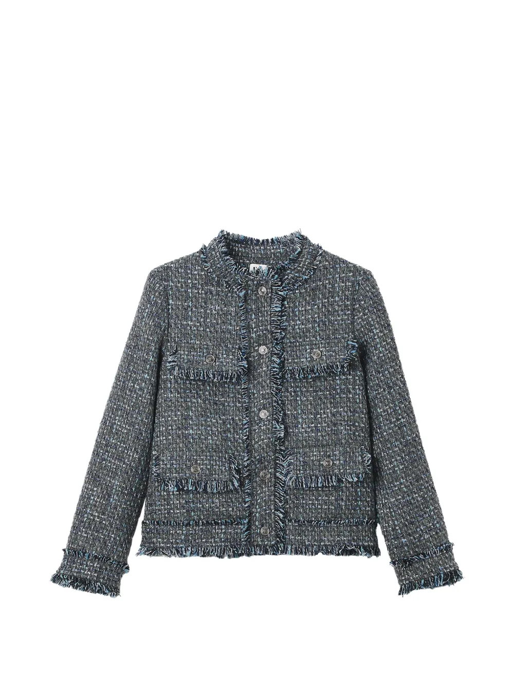 B+ab Jack met franje en tweed-effect Grijs