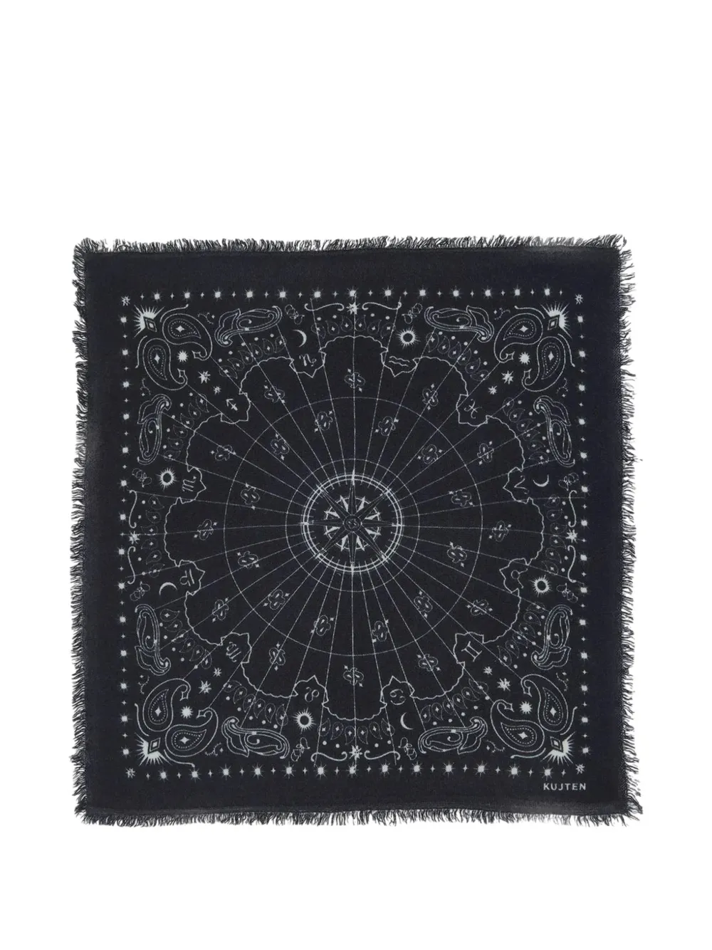 kujten small Hachi Astro printed bandana - Nero