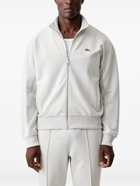 Lacoste trim accent zipped sweatshirt