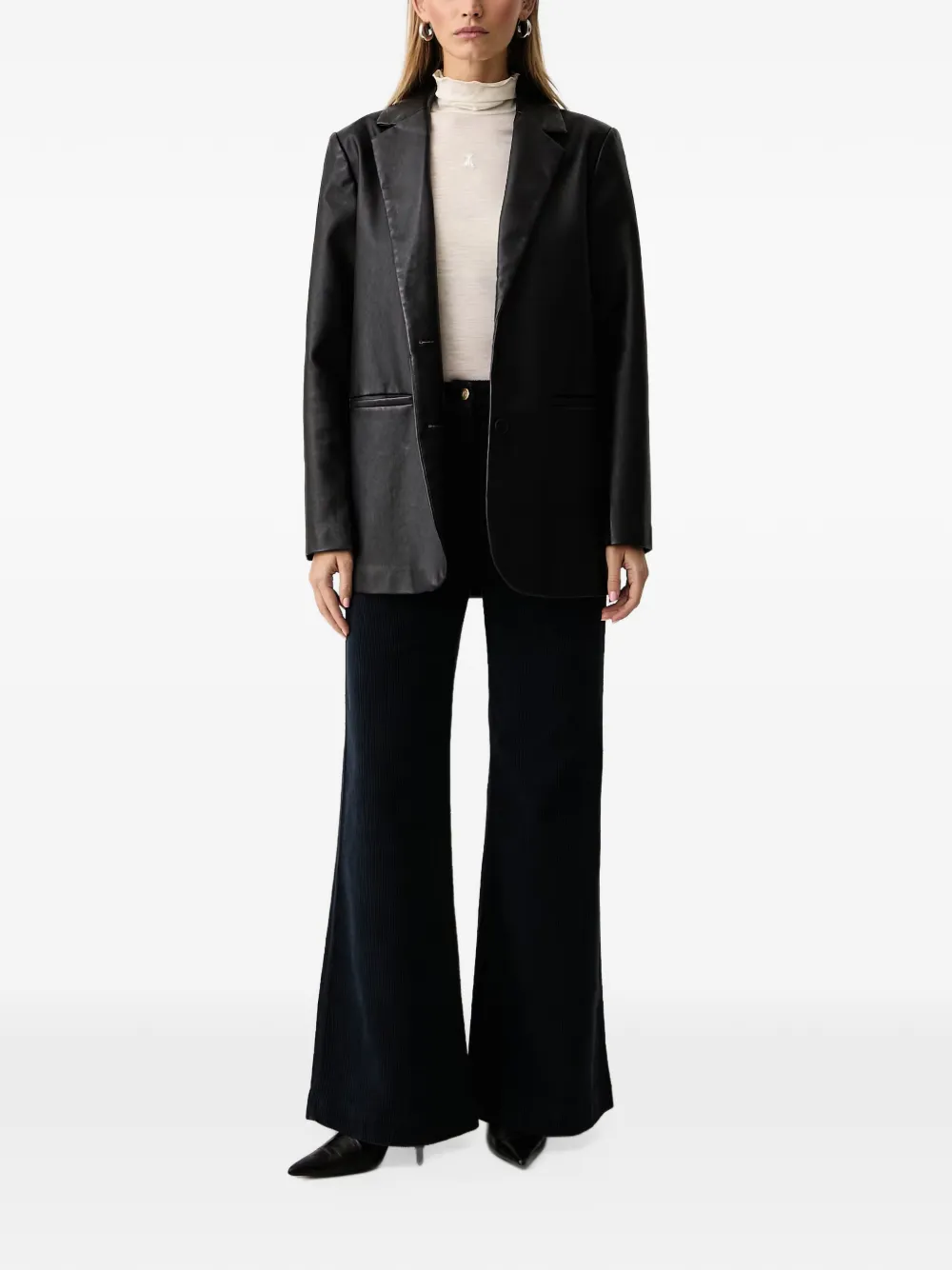 LUISA SPAGNOLI corduroy wide-leg trousers Blauw