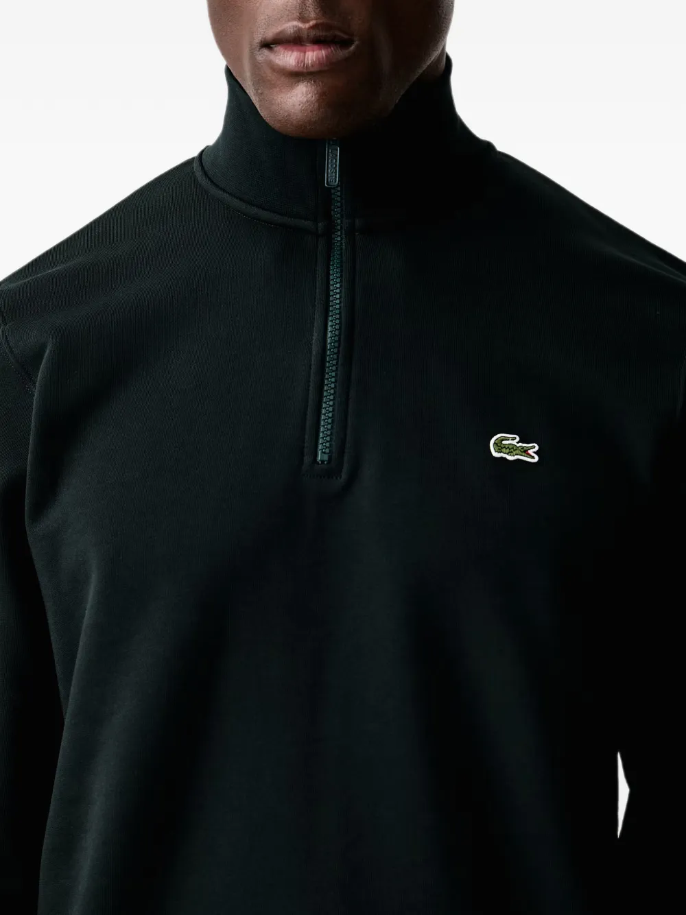 Lacoste zip-up fleece sweatshirt Groen