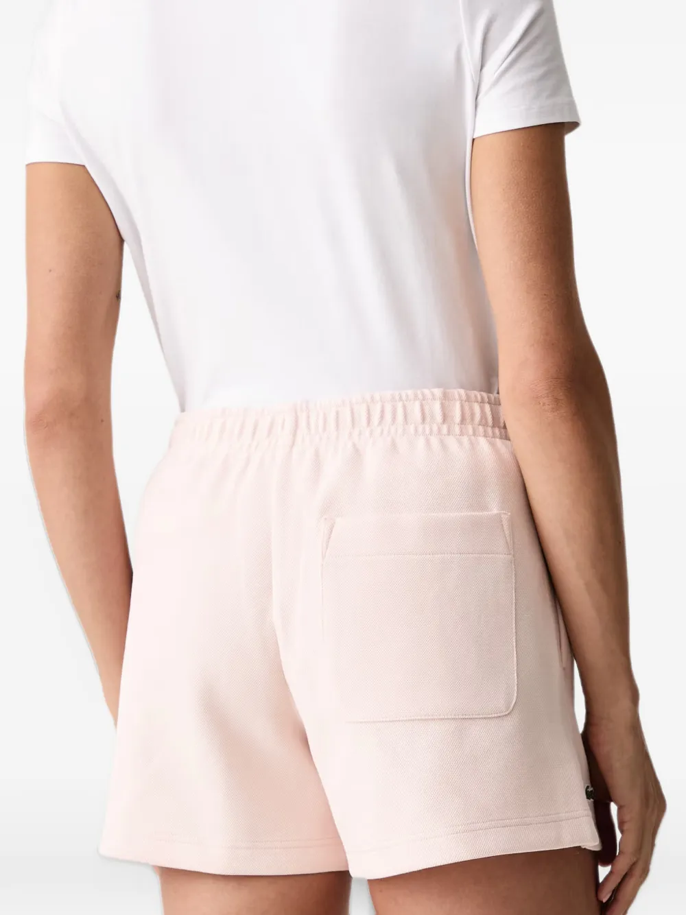Lacoste double face piqué shorts Roze