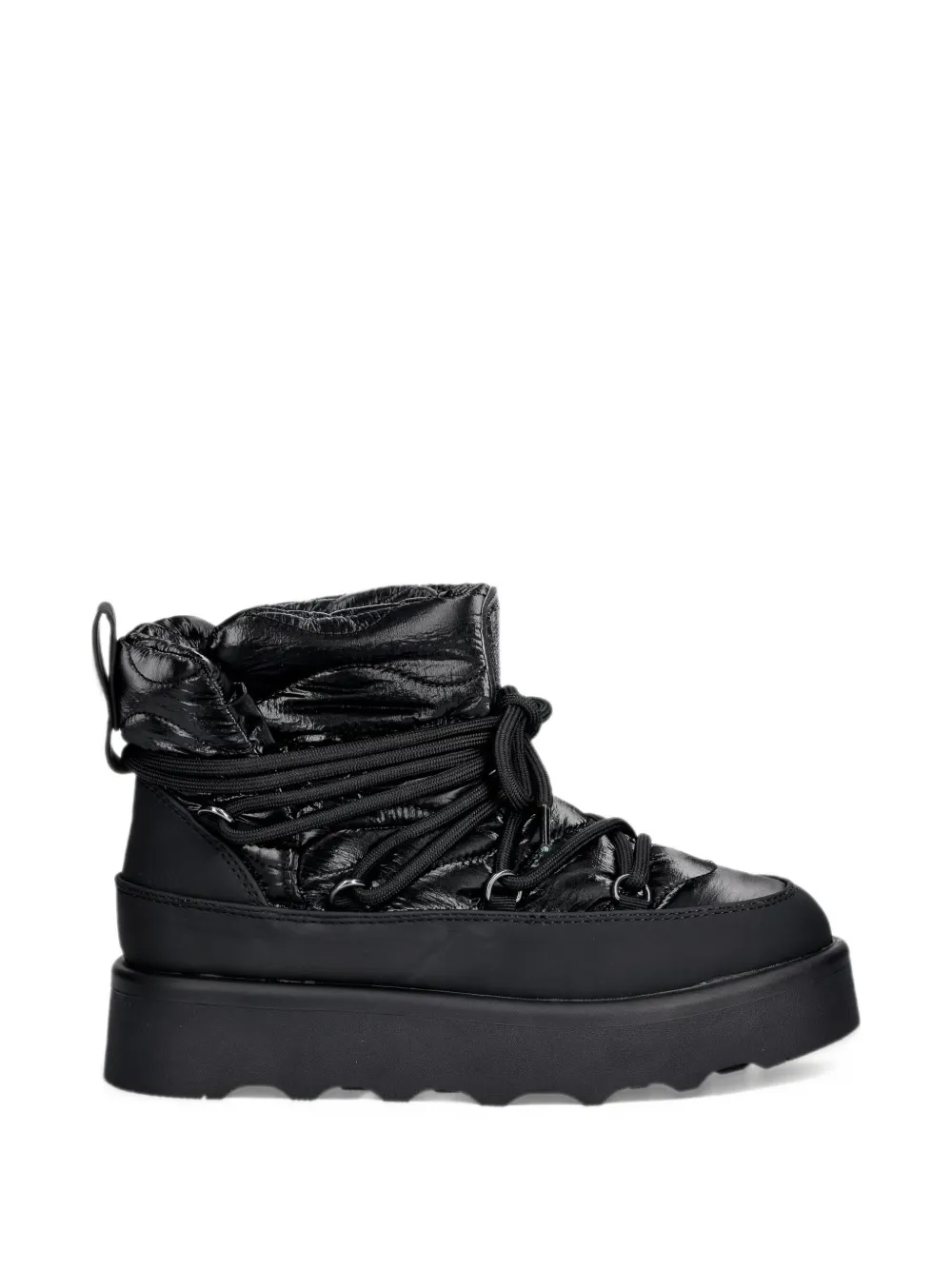 Blauer Doyle 01 Quilted Lace-up Ankle Boots In Black