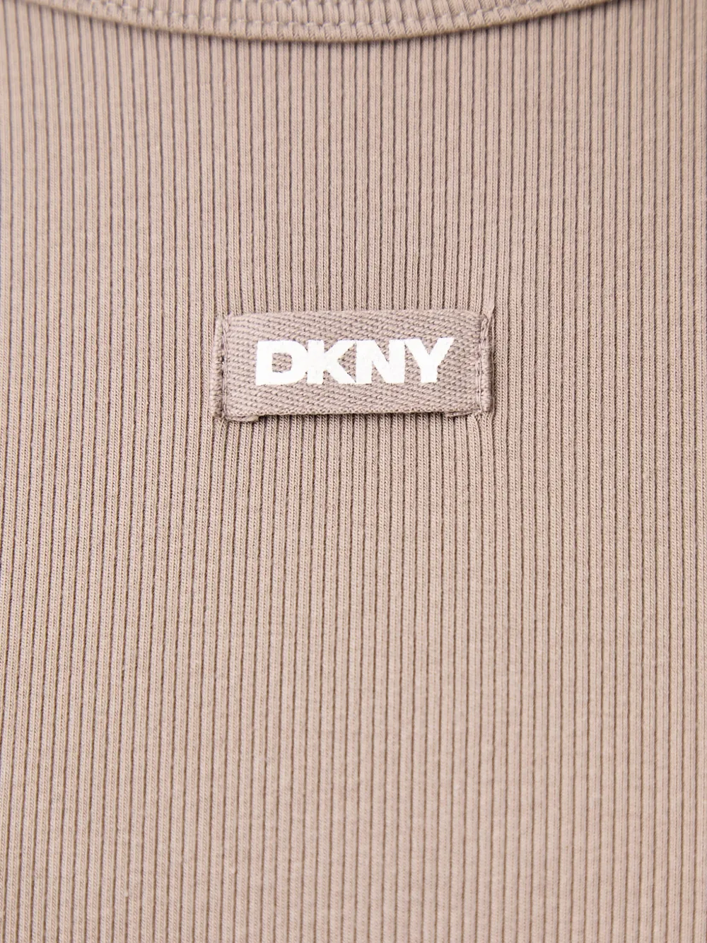 DKNY ribbed long-sleeve T-shirt Grijs