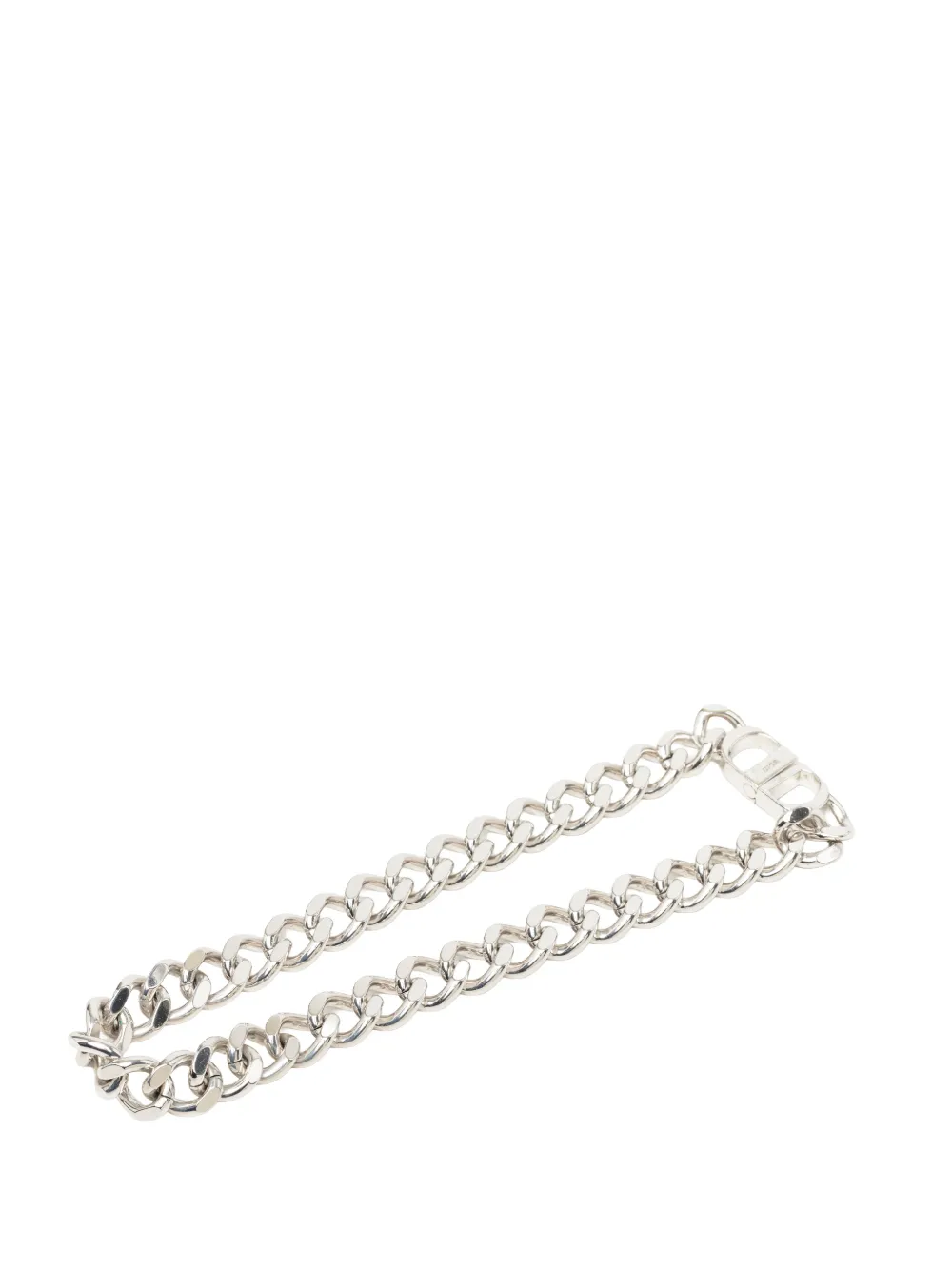 Christian Dior Pre-Owned 2000-2026 Brass CD Icon Chain Link Necklace costume necklace - Silver