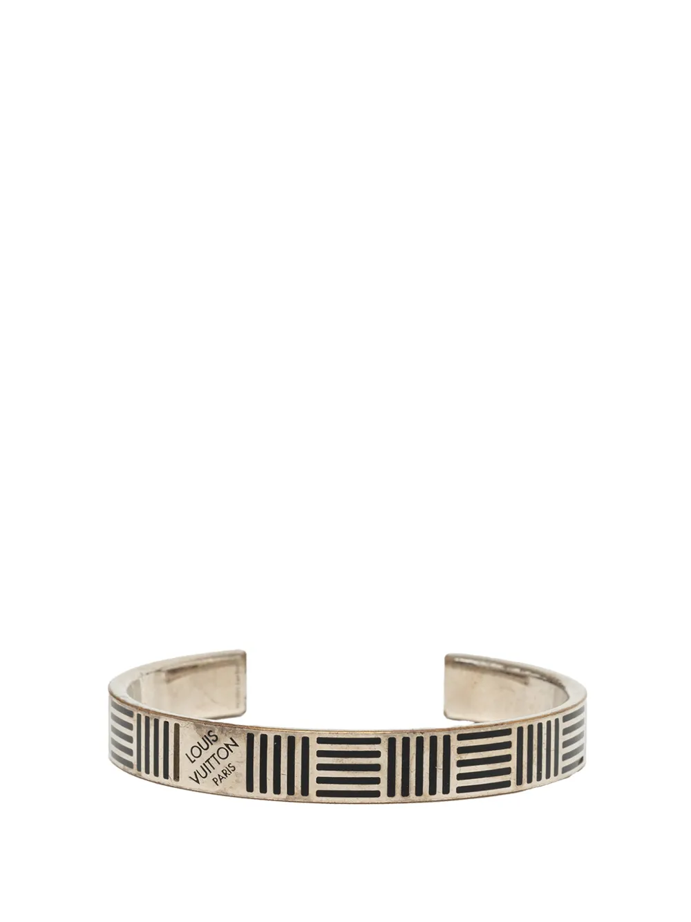 Louis Vuitton Pre-Owned 2016 Brass Damier Colors Cuff Bracelet costume bracelet - Silver