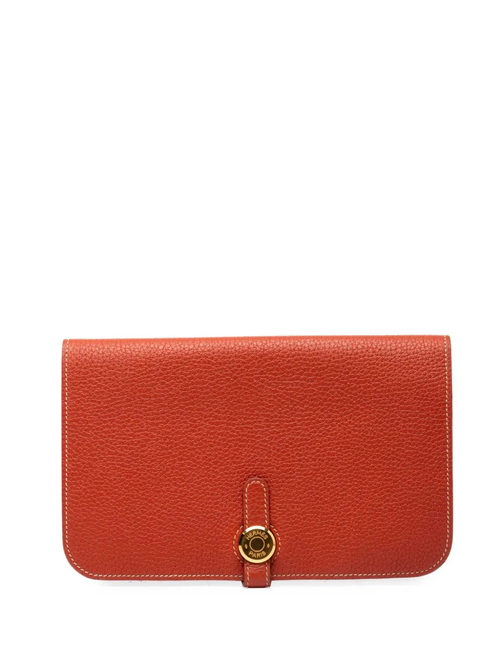 Hermès Pre-Owned 2011 Togo Dogon Duo Wallet GM long wallets - Orange