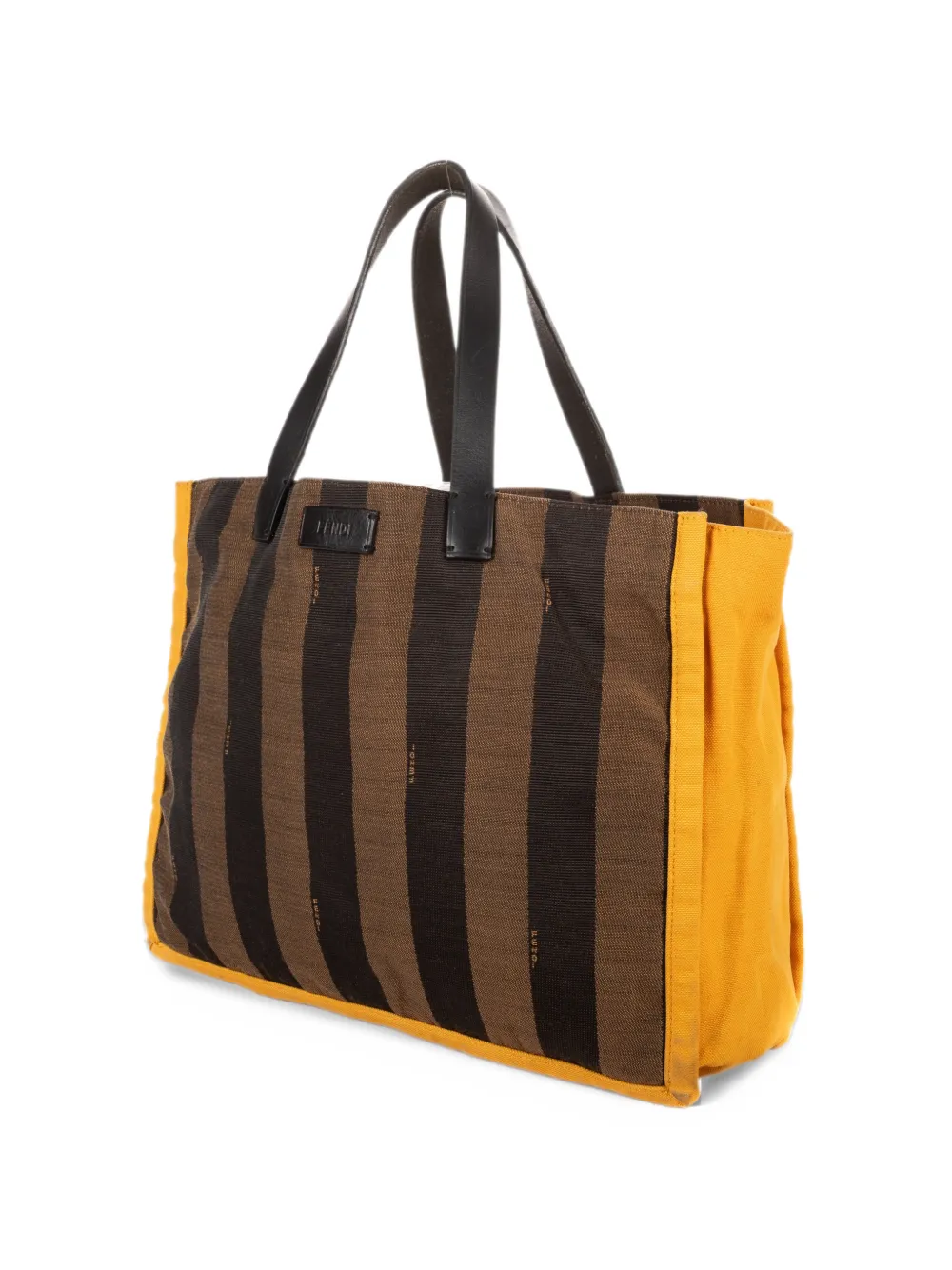 Fendi Pre-Owned Pequin striped tote bag - Brown