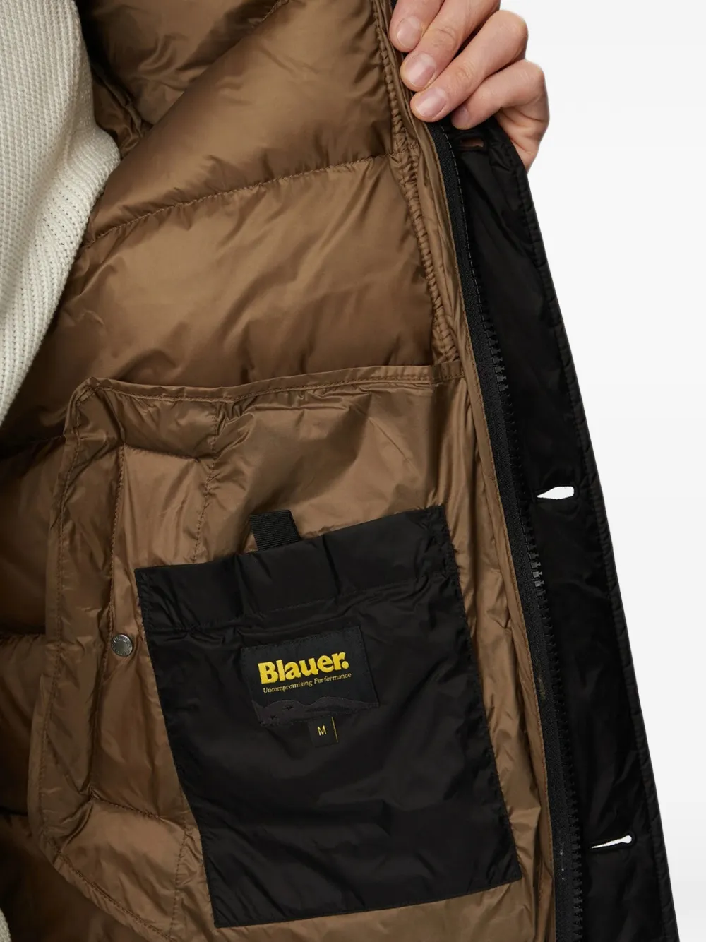 Blauer Carver hooded coat Zwart