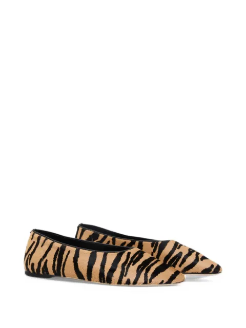 TOTEME slip pony-hair ballerinas tiger