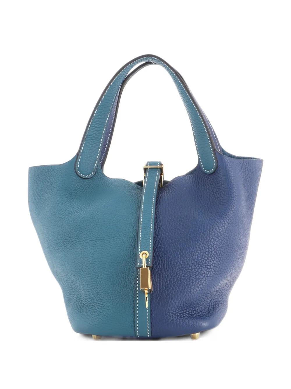 Hermès Pre-Owned Casaque Picotin Lock Bag Clemence PM bucket bag - Blue