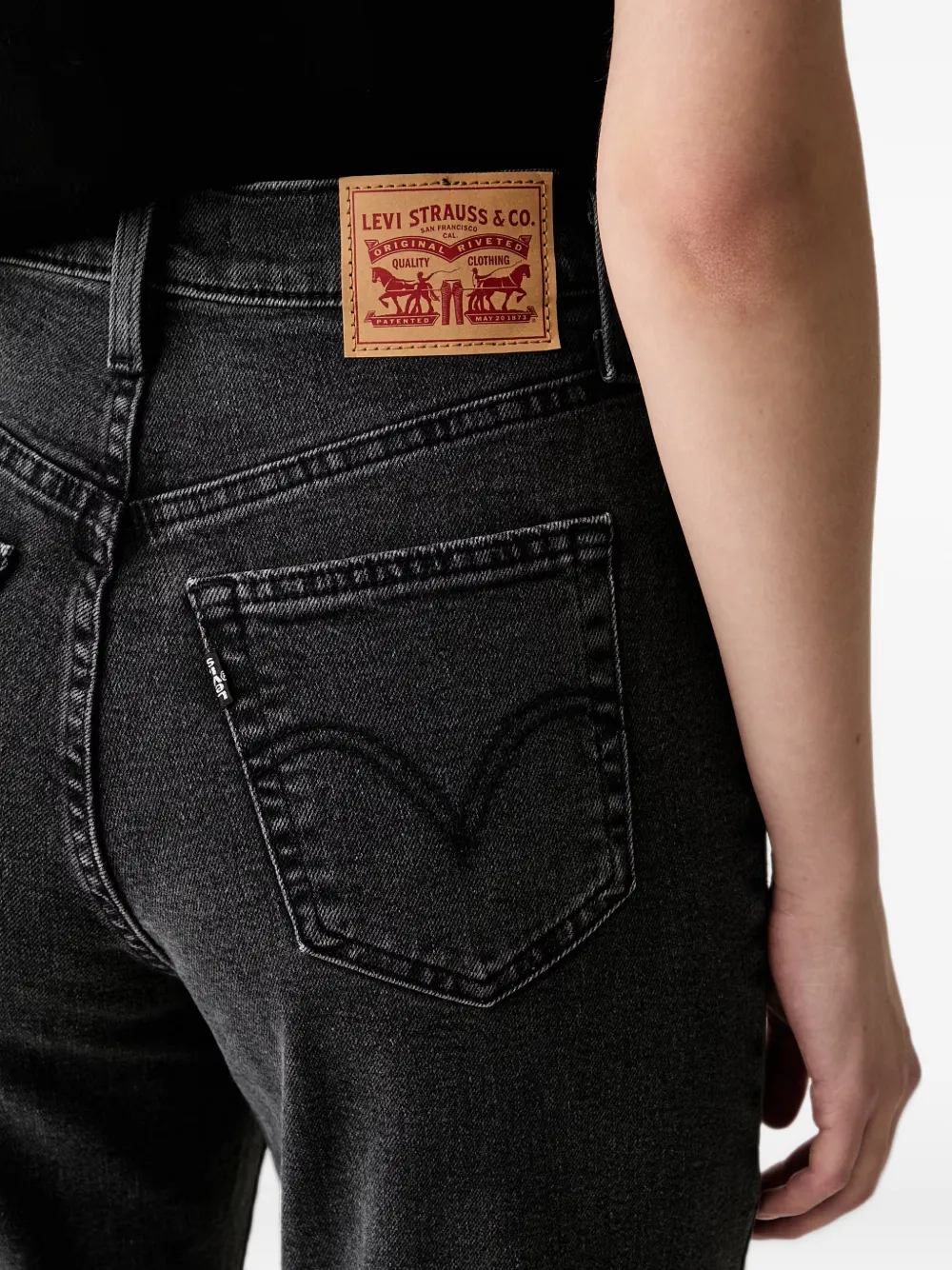 Levi's faded-effect jeans Zwart