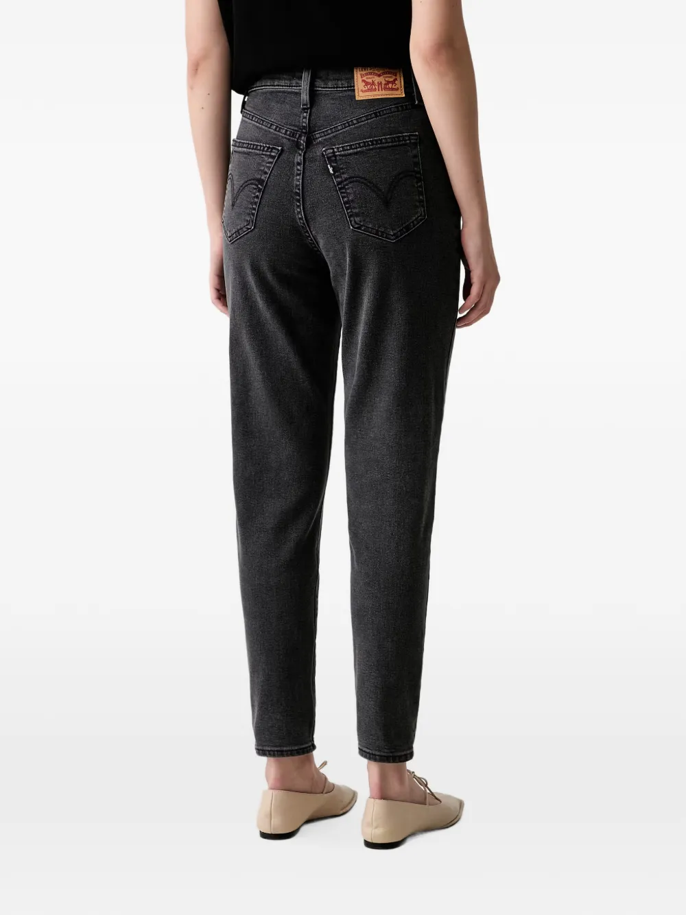 Levi's faded-effect jeans Zwart