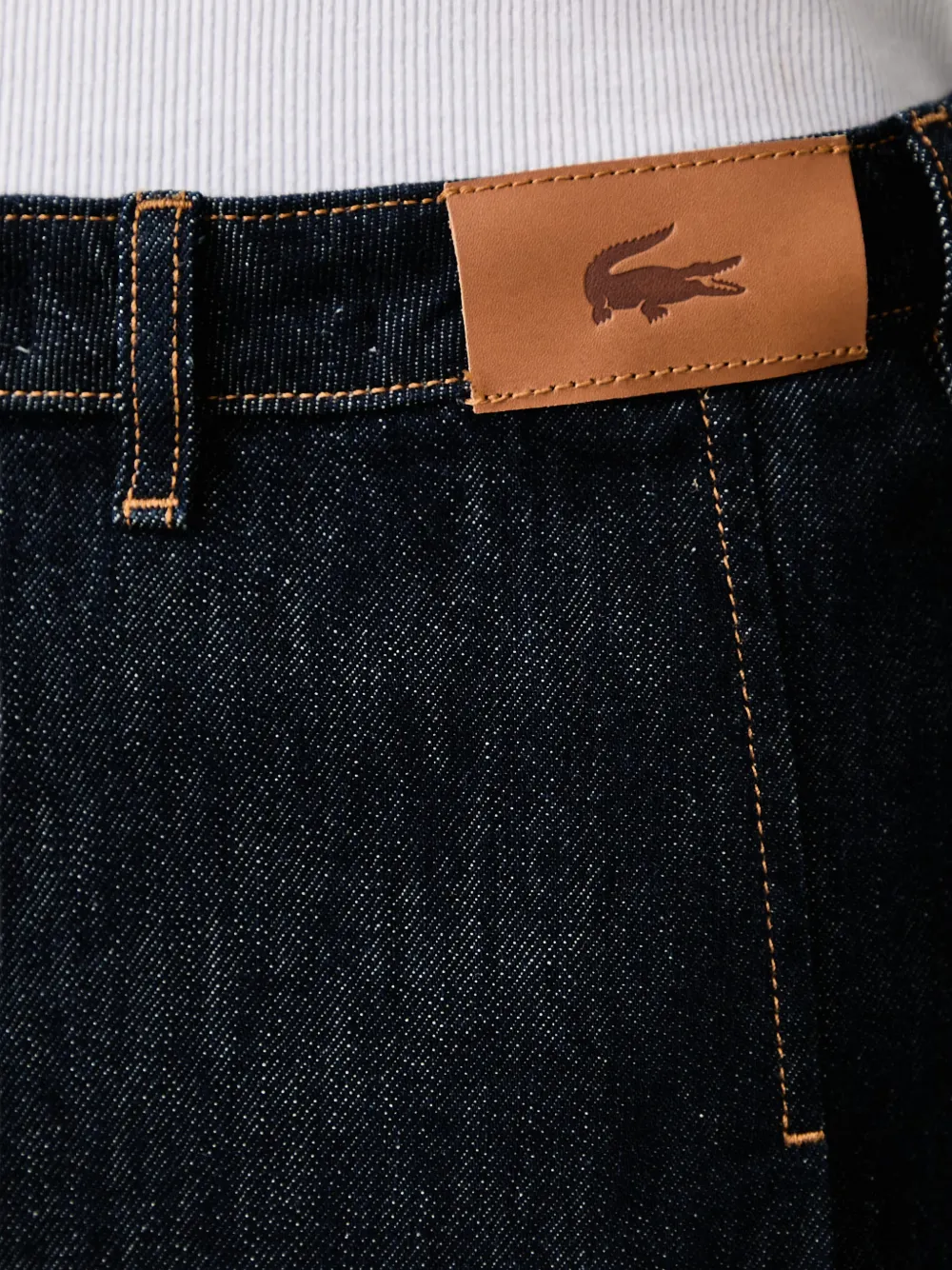 Lacoste pleated denim skirt Blauw