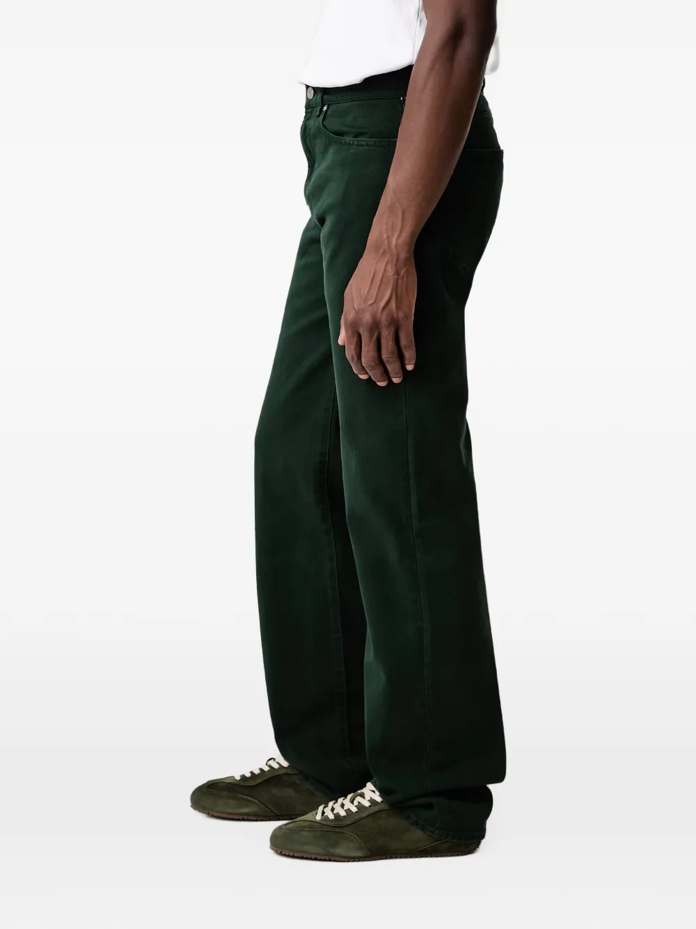 Lacoste 5-pocket straight cut jeans Groen
