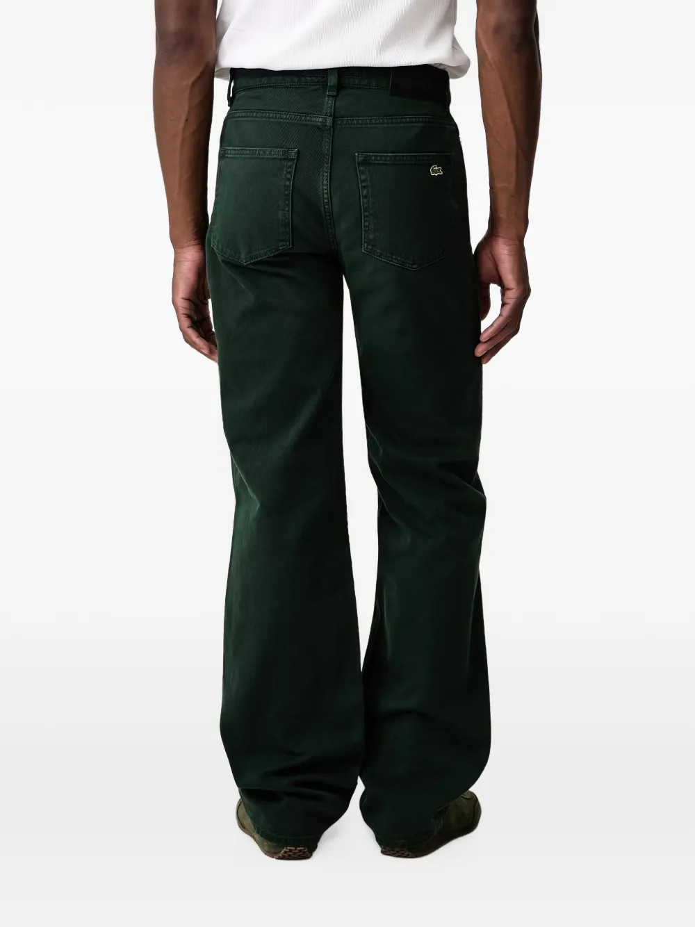 Lacoste 5-pocket straight cut jeans Groen