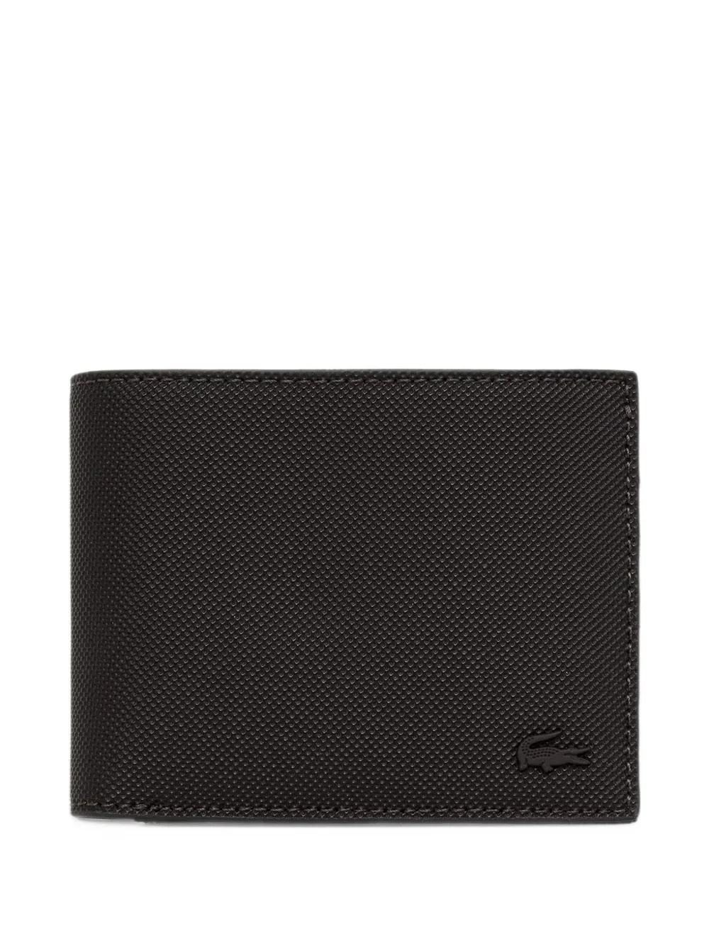Lacoste small logo-plaque bifold wallet - Nero