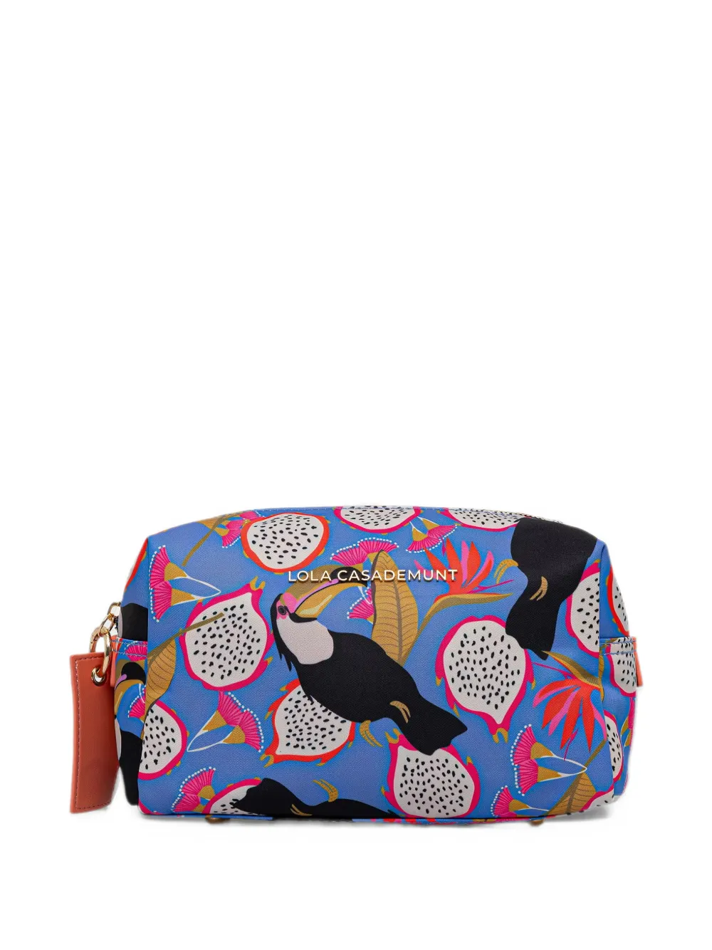 Lola Casademunt Trousse make-up con stampa tucano - Blu