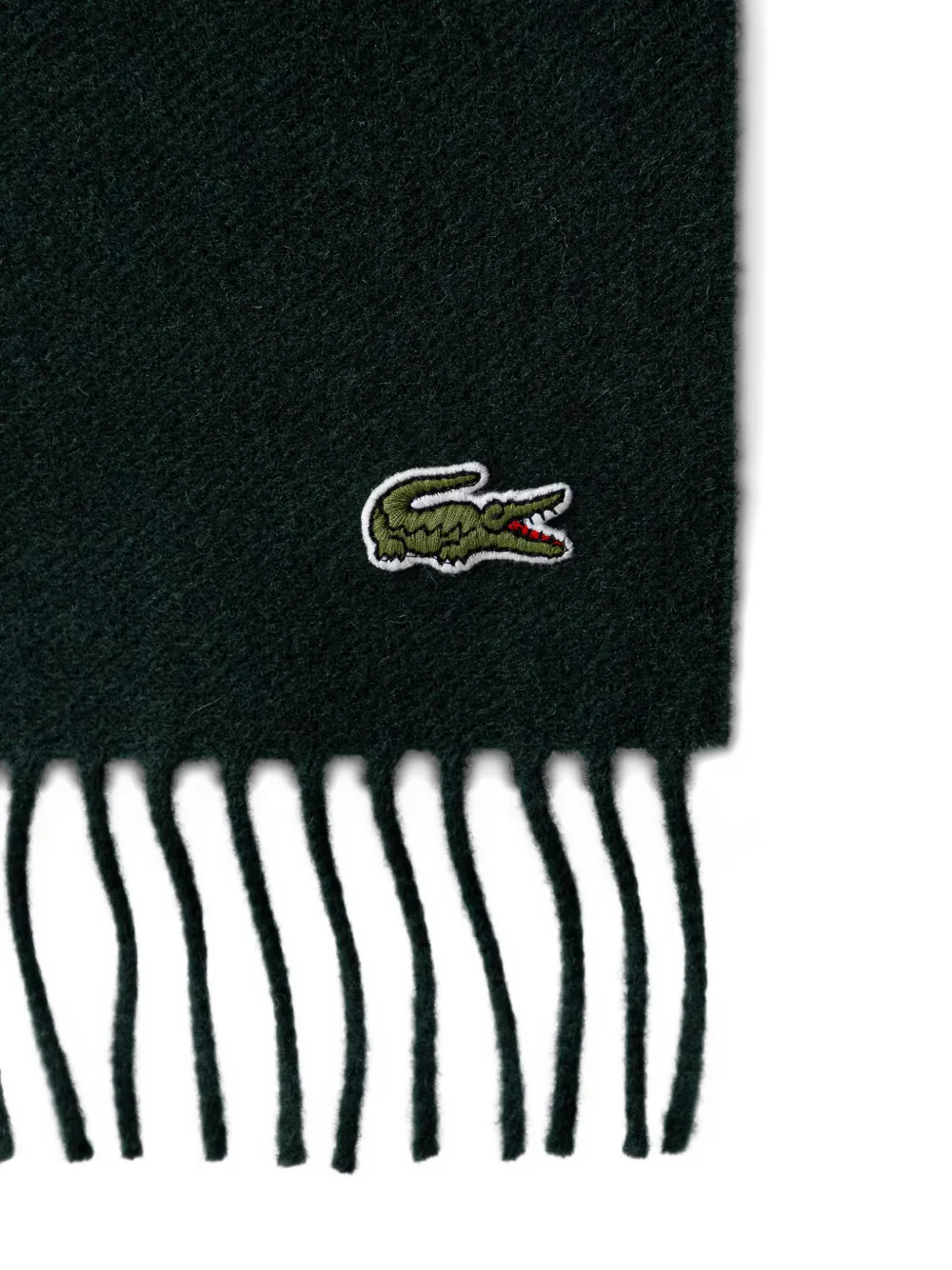 Lacoste Sjaal met franjes Groen