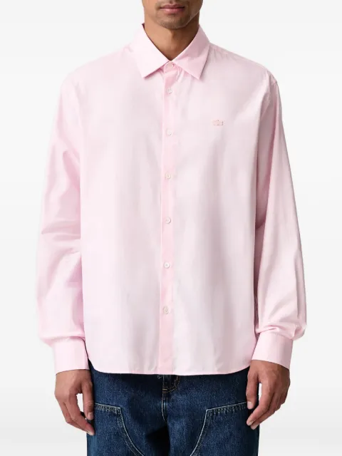 Lacoste logo-patch button-down shirt