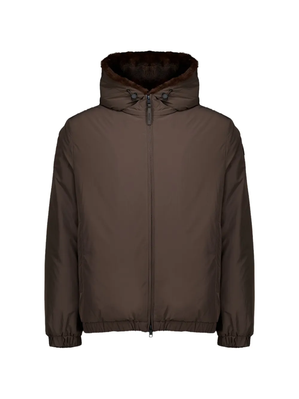 Moncler Zambood hooded short down jacket Bruin