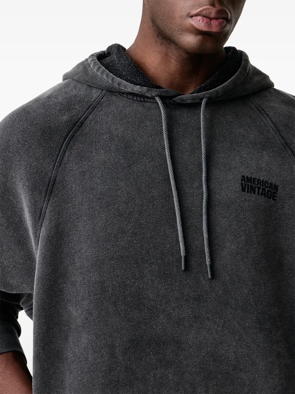 American Vintage Jitbay hoodie met raglanmouwen en logo-print Grijs