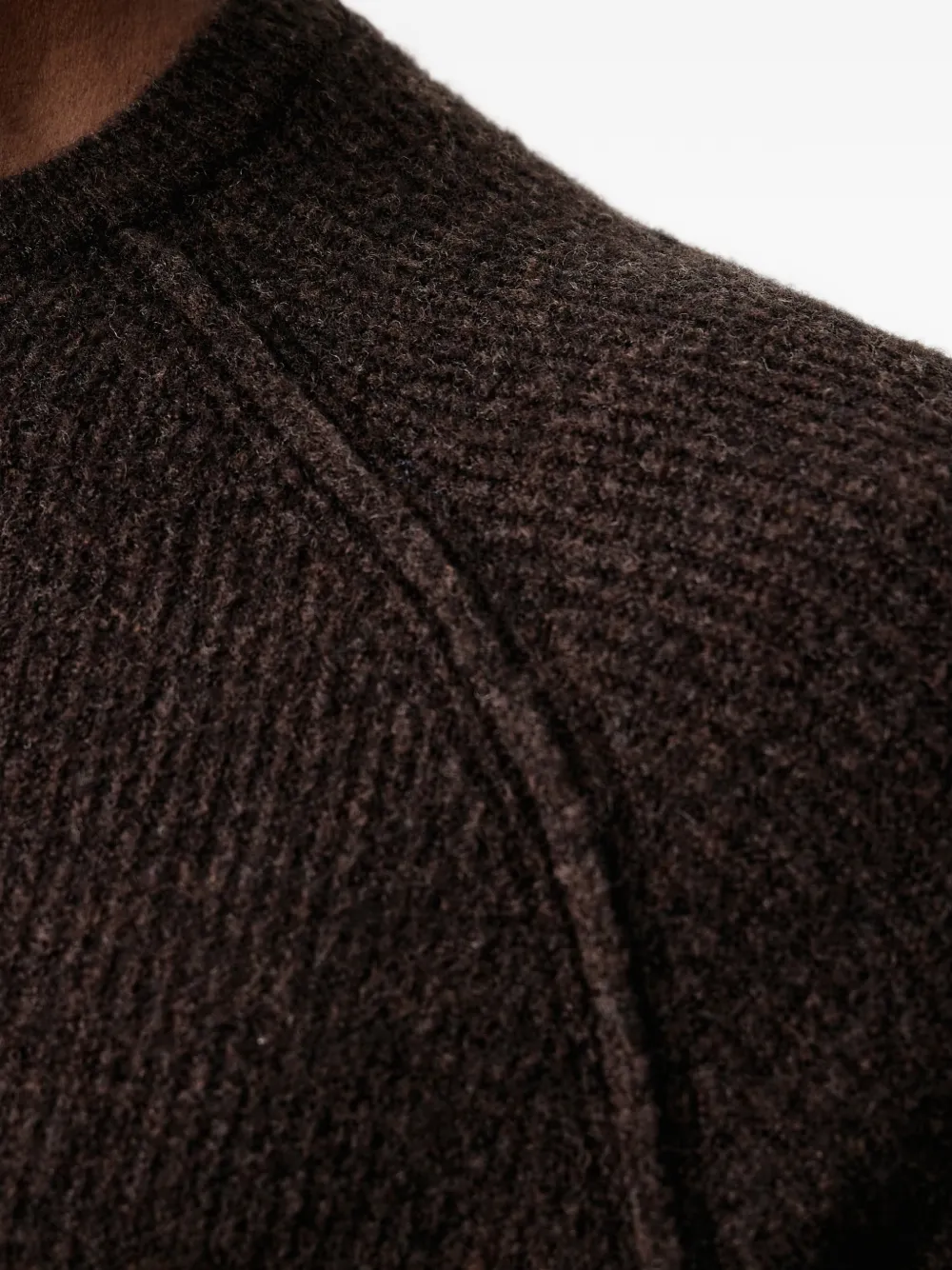 American Vintage Damsville raglan-sleeve ribbed-knit sweater Bruin