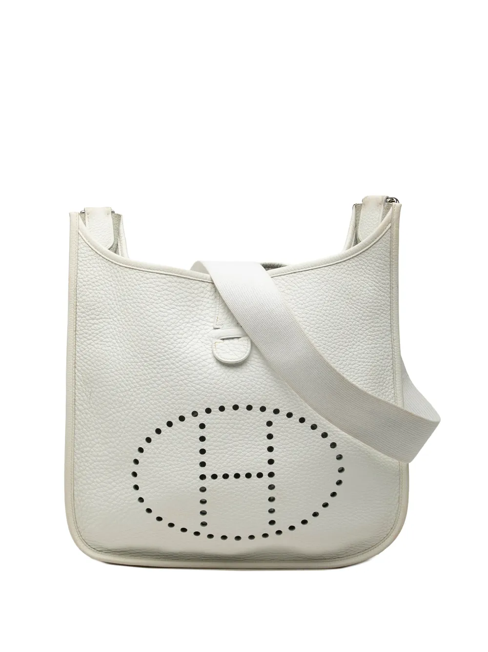 Hermès Pre-Owned 2004 Clemence Evelyne I GM crossbody bag - White