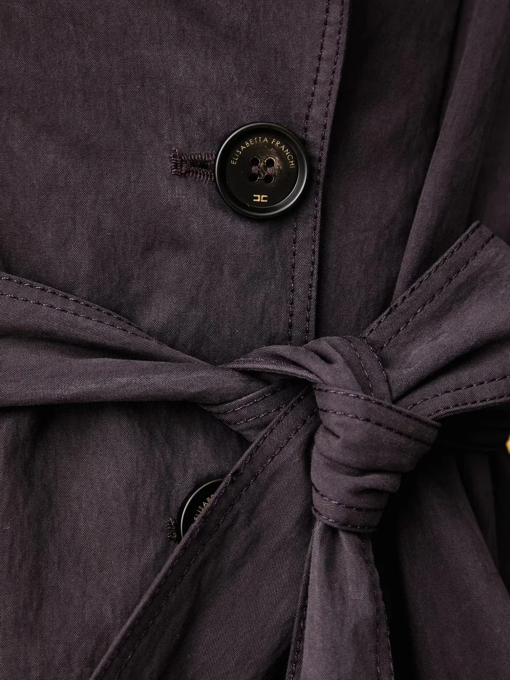 Elisabetta Franchi double-breasted cape-detail trench coat Bruin