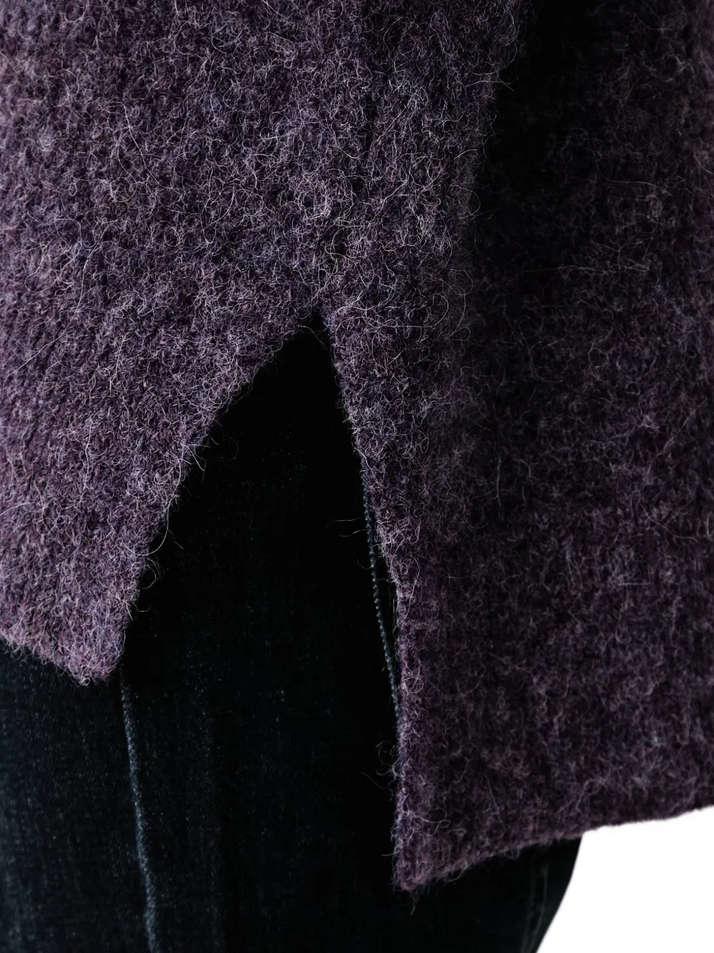 Gestuz GZalpha brushed side-slit sweater Paars