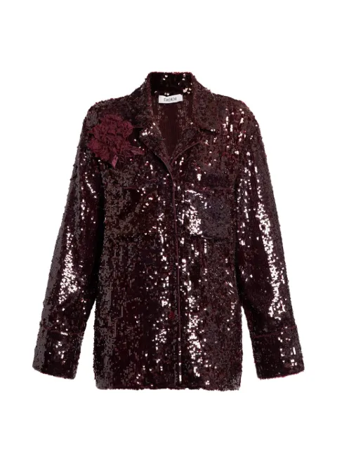 ERDEM sequin-embellished brooch-detail shirt