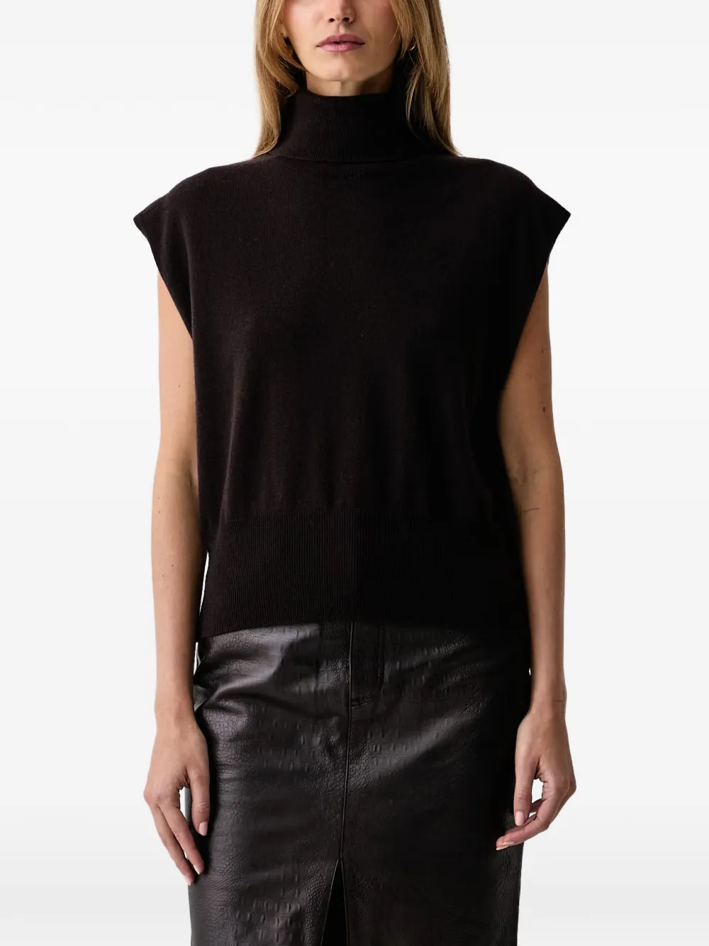 Gestuz GZmanzi roll-neck knitted top - Marrone